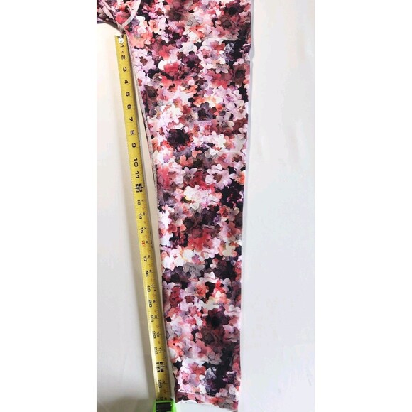 Soft Surroundings Red Pink Floral Print Leggings Women’s Sz S Stretch Comfort - Picture 8 of 8